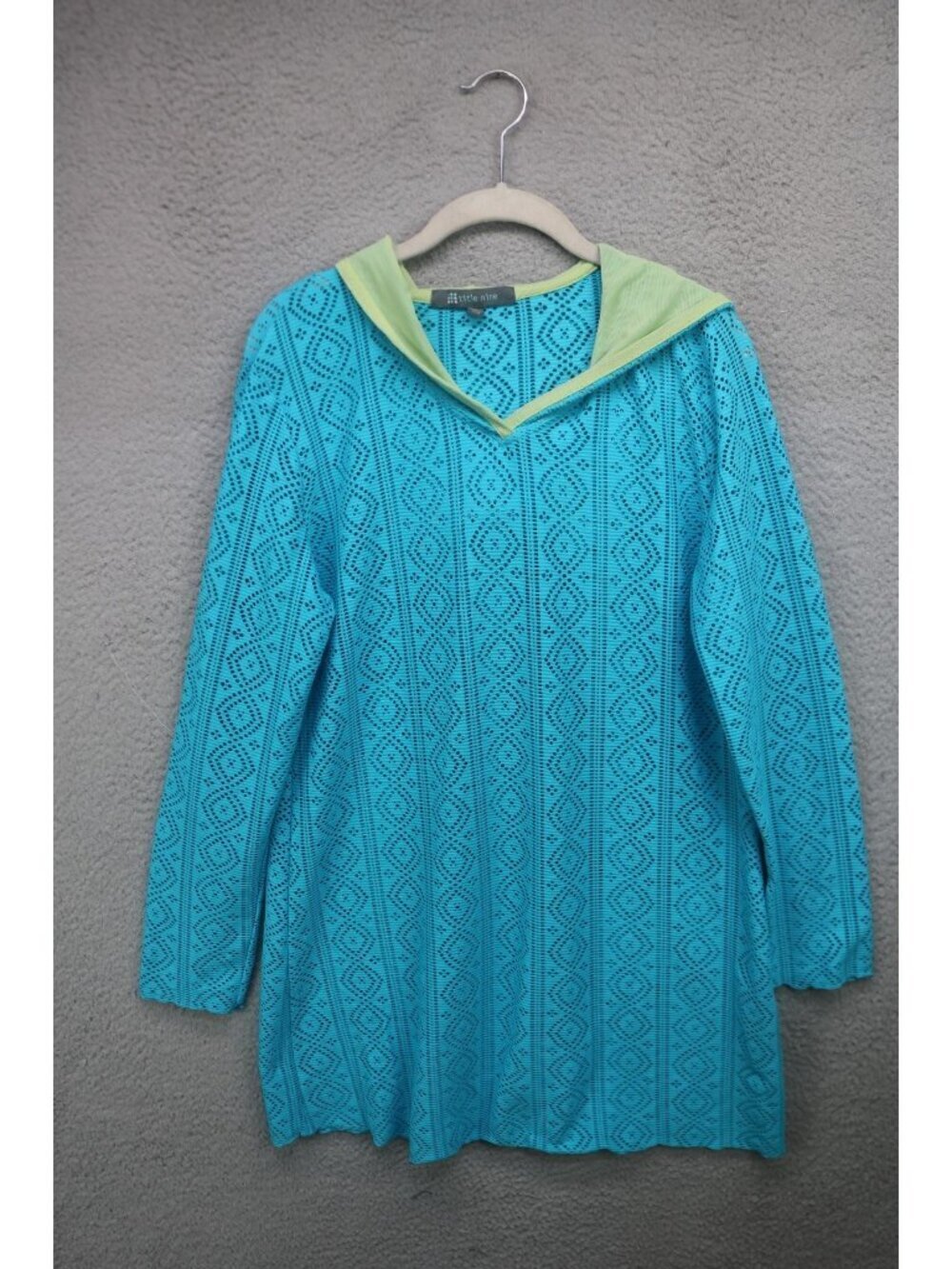 Title Nine Hooded Cut Out Cover Up-Size Large-Beachy-Coastal-Resort